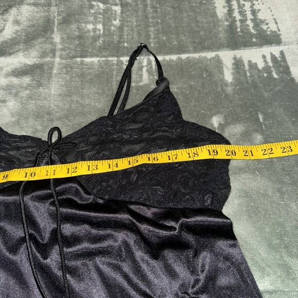 Anthony Richards Nightgown Slip Dress Women's 1X Black Lace Adjustable Straps - Picture 8 of 9